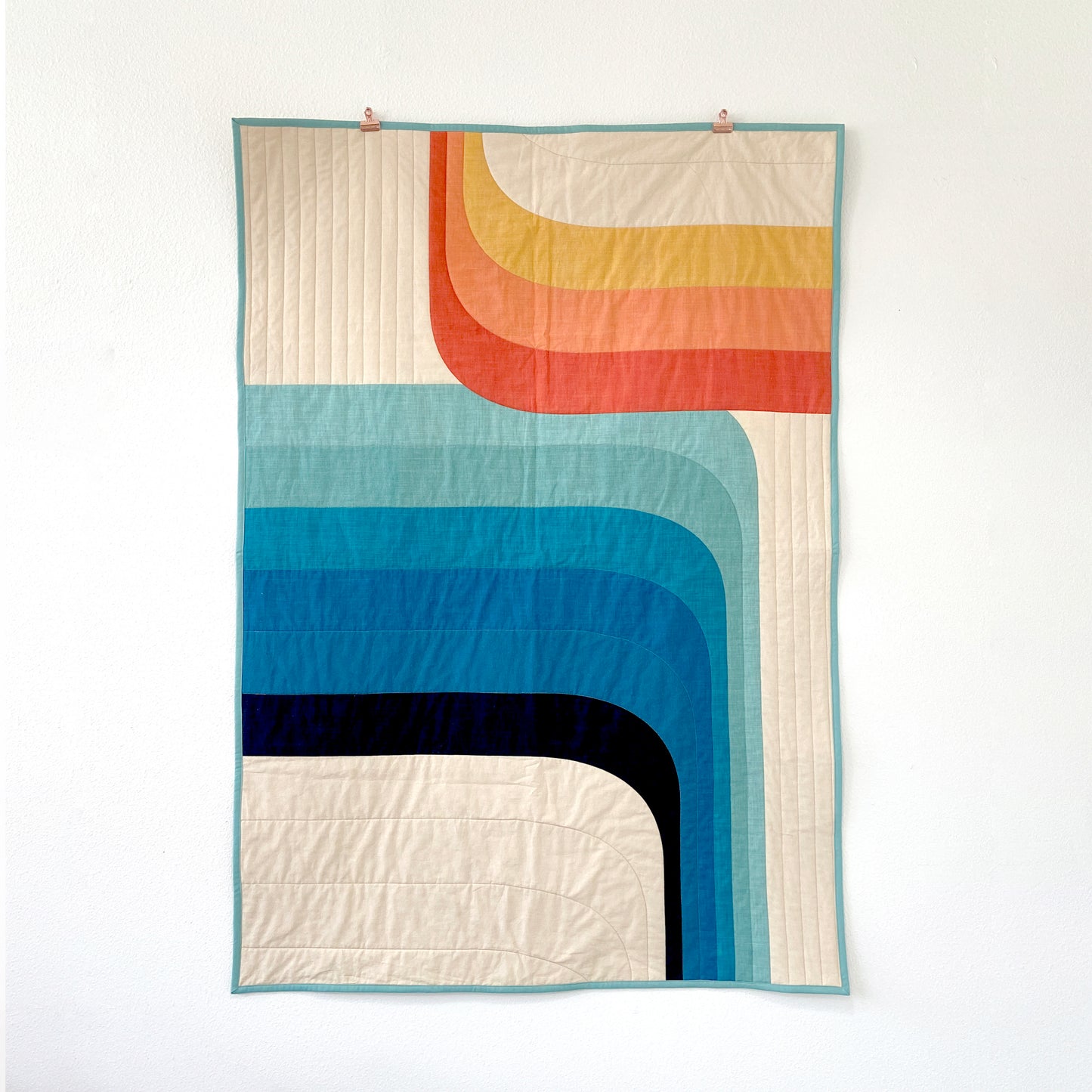 Overlap Curves Throw Size Quilt